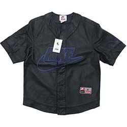 シュプリーム コラボモデル 19AW ×Nike Leather Baseball Jersey 画像